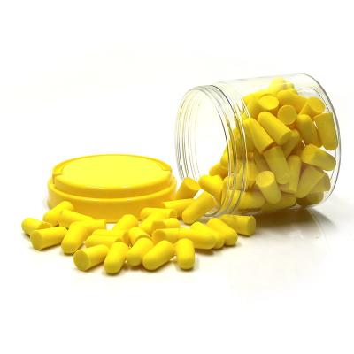 China Safety PU Foam Earplugs Slow Rebound Ear Plugs\Soft Shape\Comfortable\Disposable Ball With Plastic Box for sale