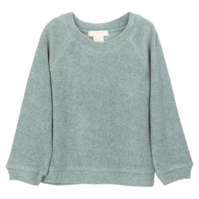 China Breathable Soft Terry Blouse Round Collar Raglan Sleeve Kids Top for sale