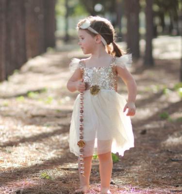 China Kids Summer Tulle Baby Breathable Sequin Dress Dress for sale