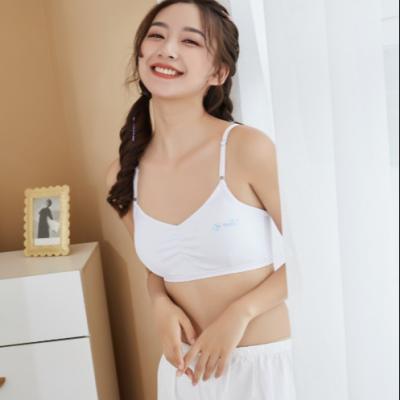 China Cute School Antibacterial 3/4 Cup Comfort Thin Cotton Wireless Bra for sale