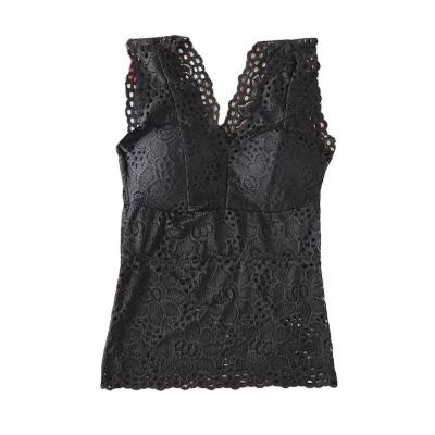 China Breathable One Size Fits All Womens Lace Camisole Fancy Tank Tops Along for sale