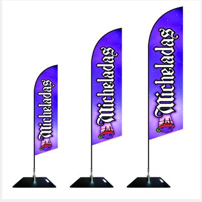 China FLY Outdoor2.8m 3.4m 4.5m 5.5m Custom Teardrop And Feather Advertising Beach Flag Banner for sale