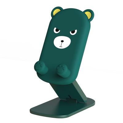 China Flexible Cute Cartoon Mobile Phone Holder Silicone Adjustable Stand Portable Holder for sale