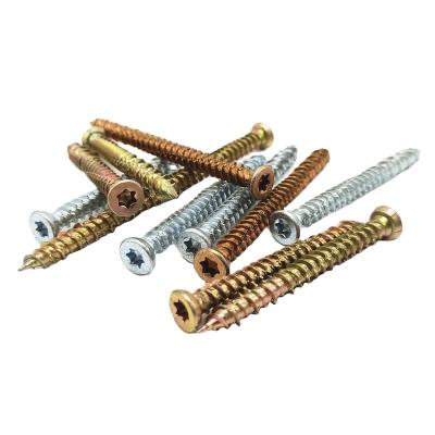 China Pan Head Concrete Yellow Zinc Plated Torx Screws For Construction Frame Screws for sale