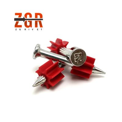 China ZGR Tianjin Pin Concrete Nails Shooting Nails Flat Gas Control to Cover Framing for sale