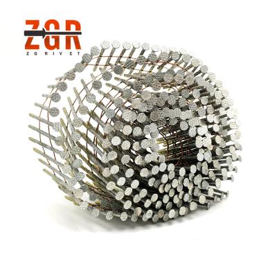 China China Factory Wholesale Flat Coil Nails Steel Wire Galvanized Galvanized Coil Nails For Construction for sale