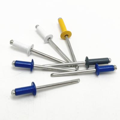 China Paint Type Color Rivet Nails 3.2mm/4.0mm/4.6mm Low Price Aluminum Domed Head Colored Rivets Wholesale for sale