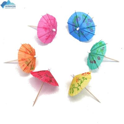 China Barber Shop Cocktail Umbrella Picks Cupcake Toppers Umbrella Decoration For Party for sale