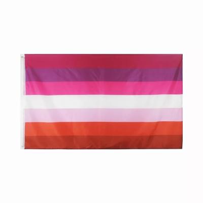 China Barber Shop 3x5ft Polyester Printing Gay LGBT Women Lesbian Pride Rainbow Flag for sale