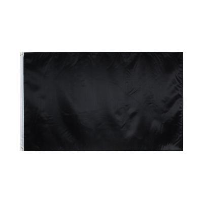 China Barber Shop Flag Factory Wholesale 90x 150cm DIY Flag Plain Color Black Flag for sale