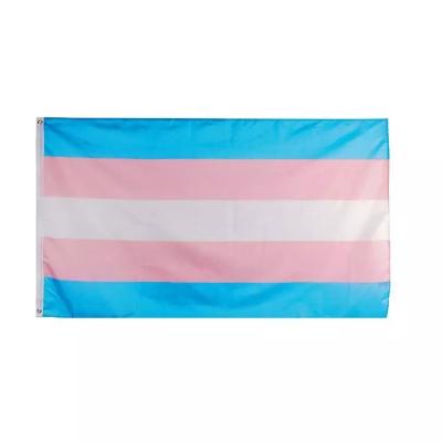 China Custom Barber Shop 3x5 ft Polyester LGBT Carry Rainbow Banner Transgender Pride Flag for sale