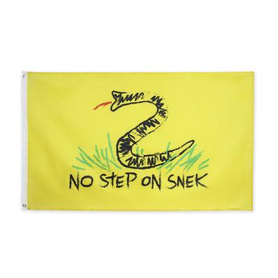 China Barber Shop Cheap 3x5 Foot No Step On Snek Flag Polyester With Brass Grommets 3 x 5 ft for sale