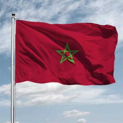 China Moroccan Flag FLYING Morocco National Flag 90x150cm Morocco Flag 3X5ft Printing Moroccan Polyester for sale