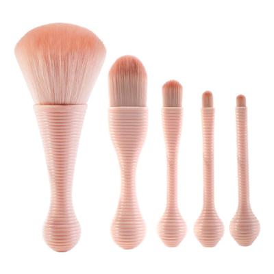 China Angular Blush 4 in 1 Retractable Single Brush Head Double Brush Head High Gloss Powder Painted Eyeshadow Brush Combination for sale