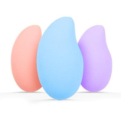 China Mango Shape Makeup Sponge Cosmetic Blender Base Powder Puff Hydrophilic Polyurethane Customized Blender for sale