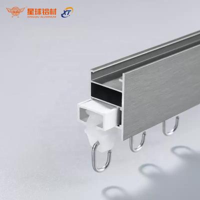 China Top Selling Minimalist Customized Aluminum Curtain Tracks Profile Pulley Profile U Shaped Straight Aluminum Curtain Rail Supplier for sale