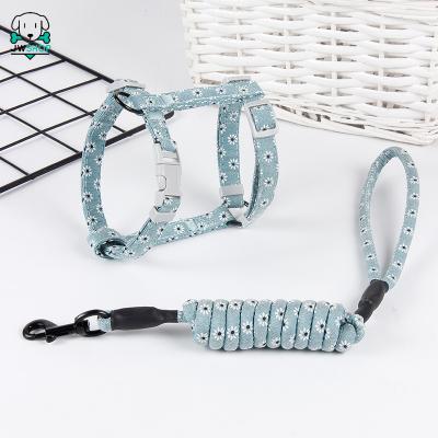 China Viable Adjustable Pet Harness Belt Cat Kitten Halter Collar Cats Products Pet Traction Dog Collar Harness Leash Cat Supplies for sale