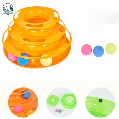 China Funny Cat Toy Three-Layer Turntable Puzzle Cat Interactive Game Disc Track Ball Pet Supplies Viable for sale