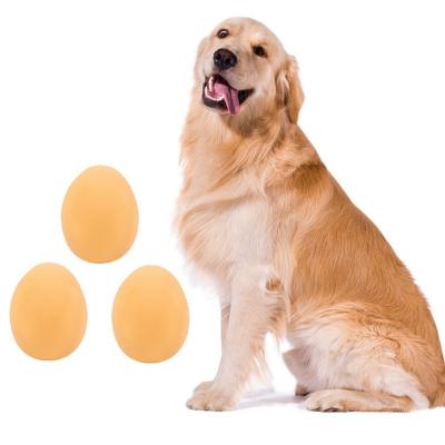 China 3 Pcs Small Dog Eggs Toy For Puppy Chihuahua Teddy Dog Pet Eggs Viable Healthy Scream Ball Molar Bite Toy Funny Pet Products Resistant for sale