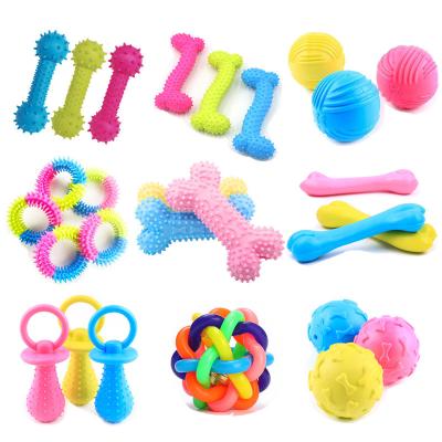 China Viable Dog Toy Chew Squeaky Rubber Toys Funny Nipple Ball Non-Toxic Rubber 15 Styles for Cat Puppy Baby Dogs Interactive Play for sale