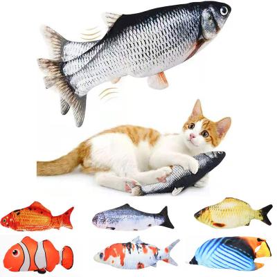 China Viable Soft Cat Toy Fish Toy Fish Interactive Electric USB Charger Realistic Cat Pet Cats Chew Bite Toys Pet Supplies Cats Dog Toy for sale