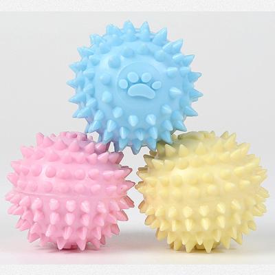 China Viable Dog Teeth Cleaning Toys Pet Toys Remove Bad Breath With TPR Material Bite Resistant Green Yellow Teeth Cleaning Toys for sale