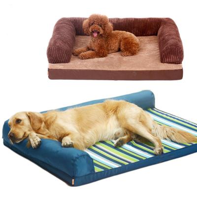 China Custom Sustainable Multifunctional Comfortable Soft Soft Pet Bed Large Memory Foam Dog Bed for sale