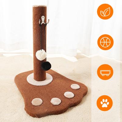 China Small Cat Scratching Cat Tree Post Sustainable, Activity Center Sisal Scratching Pole Cat Tree Post for sale