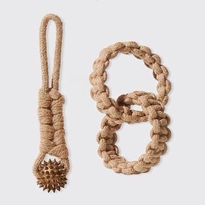 China Durable Medium Puppy Dog Molar Bite Knot Dog Rope Toys, Chewers Jute Tough Tough Indestructible Chew Toys for sale