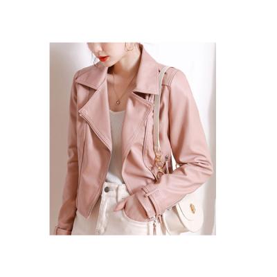 China Breathable Fine Quality Fashion Ladies Normal PU Leather Jackets Womens Baseball Blazer Jacket Women for sale