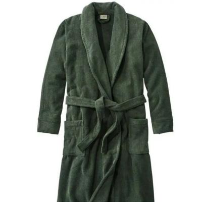 China Thermal 100% Cotton Terry Cloth Mens Hotel Bathrobe Long Leisure Wear for sale