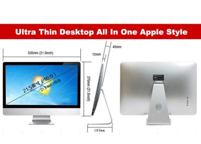 China 18.5 inch Ultra Slim Desktop All In One Computer With Wifi , HD Camera , DVD Driver for sale