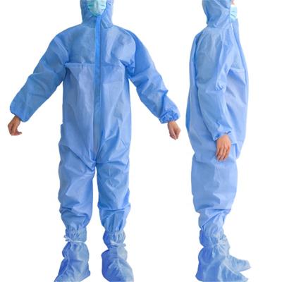 China Medical Institution Wholesale Disposable Blue SMS Isolation Gown for sale