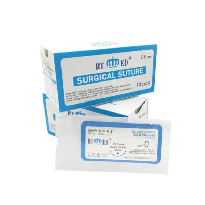 China Surgery Comsuable Medical Silk Surgical Suture For Dentist for sale