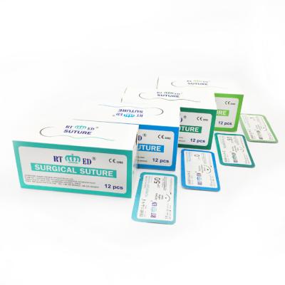 China Safety New Products Non-absorbable Silk / Nylon / Polypropylene / Polyester Surgical Suture With Needle for sale