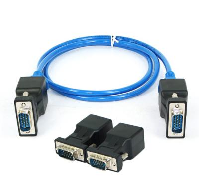 China 2019 Supplement PVC VGA Male-Female to LAN RJ45 CAT5 CAT6 20M Network Cable Adapter TD915 Dropship for sale