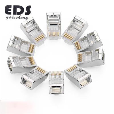 China RJ45 High Quality Connector CAT6 RJ45 Connector For Network Cable 8P8C Stranded Solid Gold Plated RJ45 Plug With UTP for sale