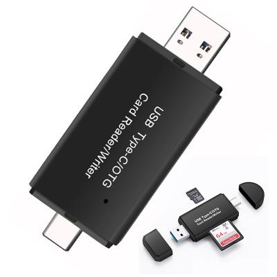 China 3 in1 Portable Type-C Type-C 3.0 Micro USB3.0 Multifunctional Card Reader For Macbook Multifunctional Card Reader For Macbook Support SD+TF Card Laptop for sale