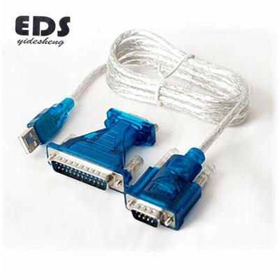 China Good Quality COMPUTER USB to RS232 DB9 Serial Adapter Cable USB A DB25 to Parallel Printer Driver Cable Adapter for sale