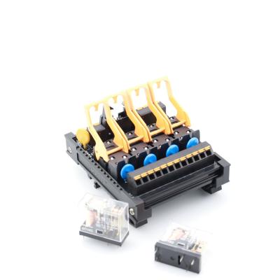 China RY1R-4NP-S Sealed Plug In Relay Module 4 Channel 10A 250VAC/30VDC DIN Rail Mount Relay Module for sale