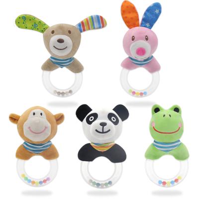 China AUGLEKA 2021 Washable Wholesale Plush Parent-child Interactive Toys Hanging Newborn Gifts Soothing Comfort Baby Rattles for sale