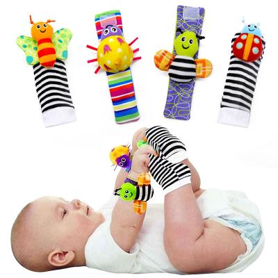 China Baby Gift AUGLEKA Wholesale Funny Educational Study Soothing Newborn Baby Crib Bell Rattle Toy Birthday Gifts for sale