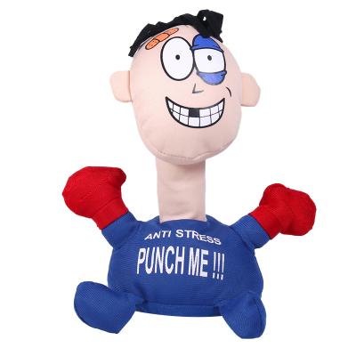 China AUGLEKA Eco-Friendly Soft Doll Stuffed Anti Stress Beat Cute Punch Me Electric Creative Decompression Plush Toy for sale