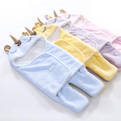 China Wholesale AUGLEKA Wearable Anti-pull Kids Blankets Double Layer Ultra Soft Flannel Wrap Blankets For Newborns for sale