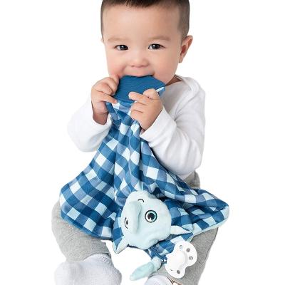 China 25*35cm Cartoon Elephant Baby Plush Dolls Saliva Towel Quilt Eco-friendly Toys For Kids Baby Towels Multifunctional Cloths for sale