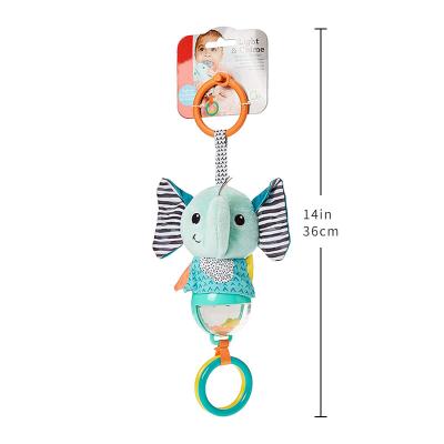 China New Baby Kids Carriage Pram Crib Elephant Toy Baby Elephant Rattle Cute Stroller Hand Bell Hanging Hanging Soft Toy for sale