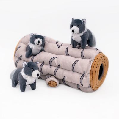 China 2022 Factory Custom Plush Dog Toy Cozy Like Hide & Seek Stuffed Terrier Plush Dog Interactive Squeaky Toy for sale