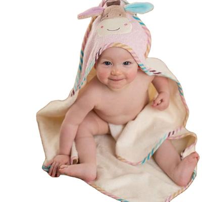 China Baby Eco-Friendly Hooded Towels Toddler Newborn Kids Super Soft Bathrobe Bath Towel Cover Warm Sleep Wrap For Infant Boys Girls for sale