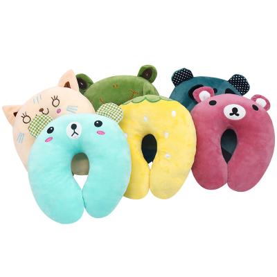 China 6 Colors Plush Sleep Neck Protector Pillow Anti-static Soft U Shaped Desk Cushion Lovely Cute Travel Pillows For Kids Crib Pillow for sale