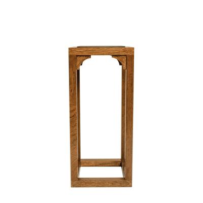 China Chinese style corner decoration flower pot stand plant rack indoor flower display rack/wooden plant flowers wooden display rack shelf for sale